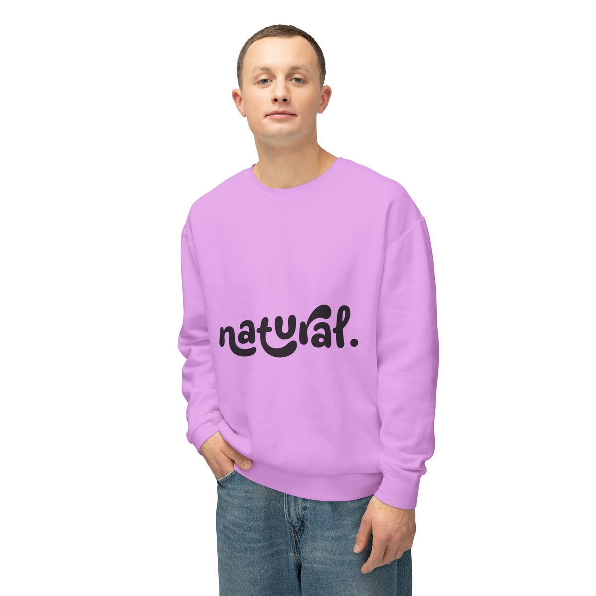 Natural - Hoodie Minimal Script Fleece Pullover from ournaturalstate.