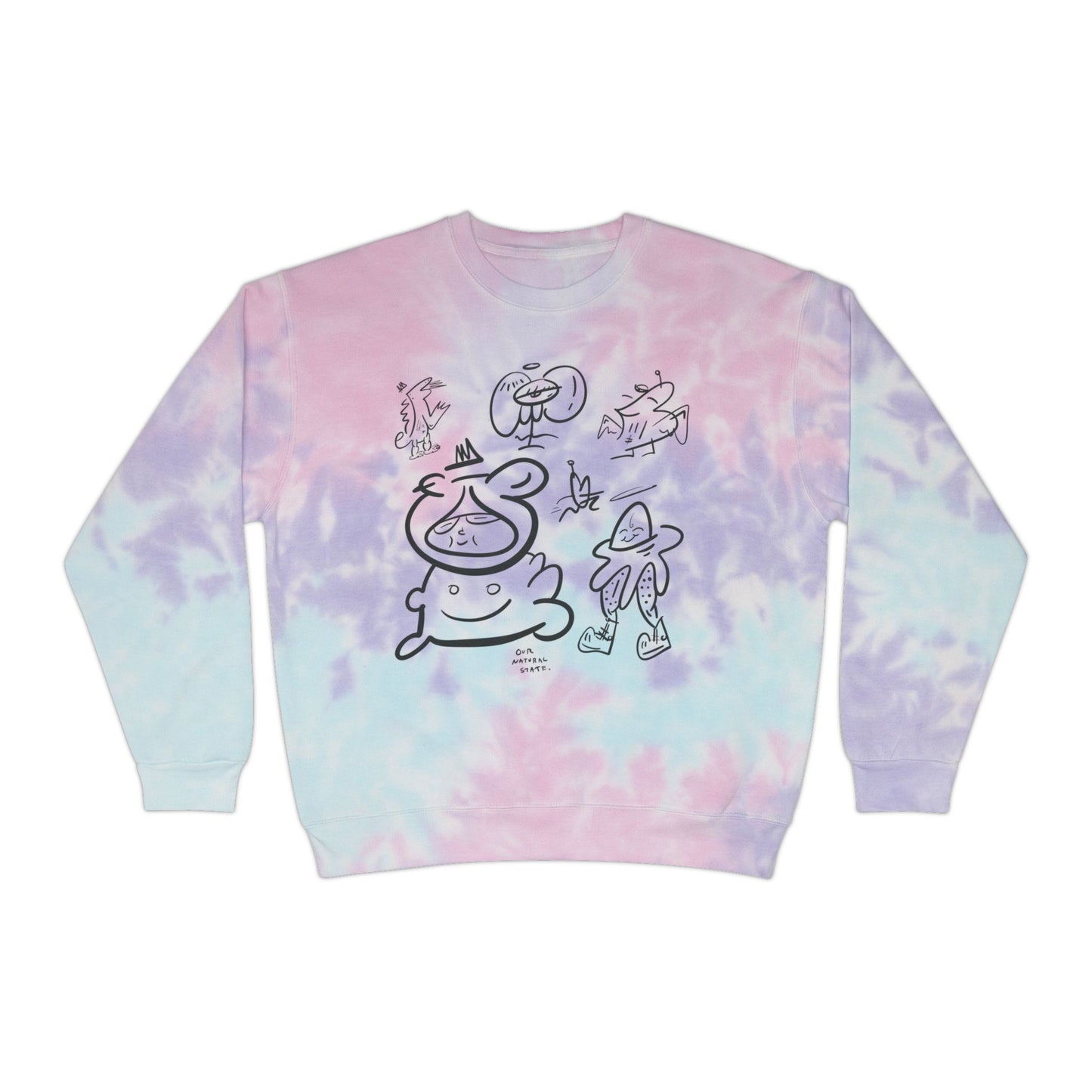 Fans -only - Spiral Tie Dye long sleeve , Colorful Casual Wear for Festivals, fall vibes, Boho Style, from OurNaturalState.