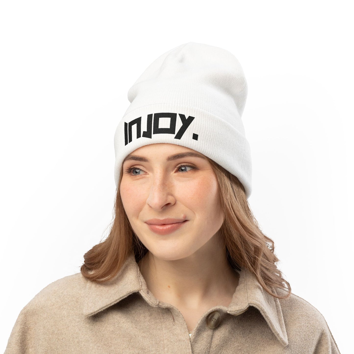 INJOY. - Embroidered Knit Beanie Cozy Beanie from OurNaturalState.