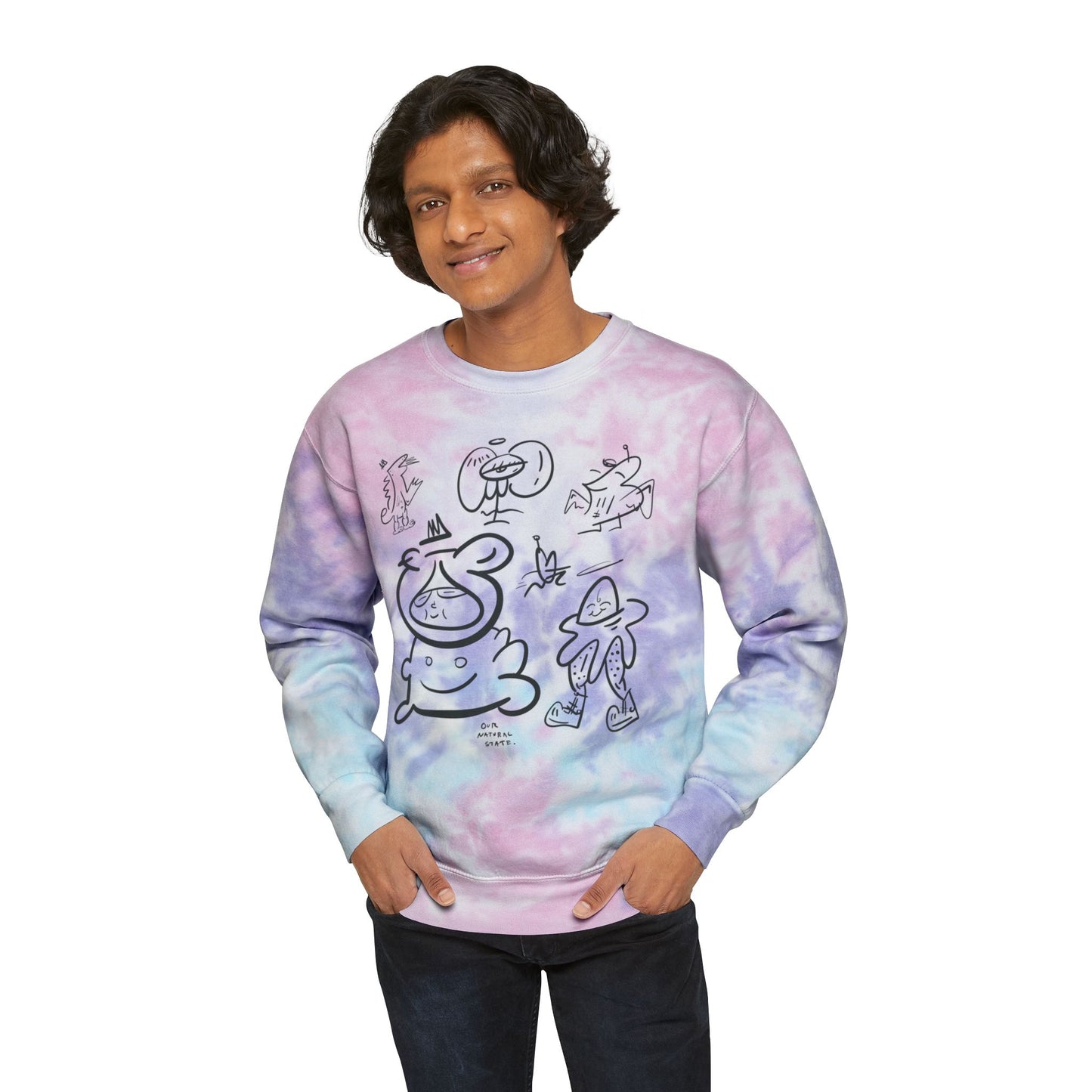 Fans -only - Spiral Tie Dye long sleeve , Colorful Casual Wear for Festivals, fall vibes, Boho Style, from OurNaturalState.
