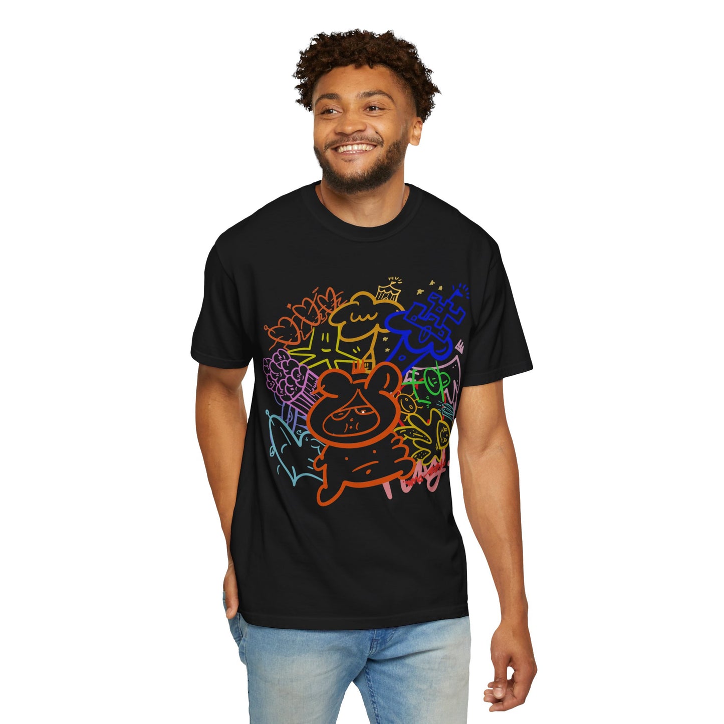 Freinds — Rainbow Sketch Art Tee from OurNaturalState.