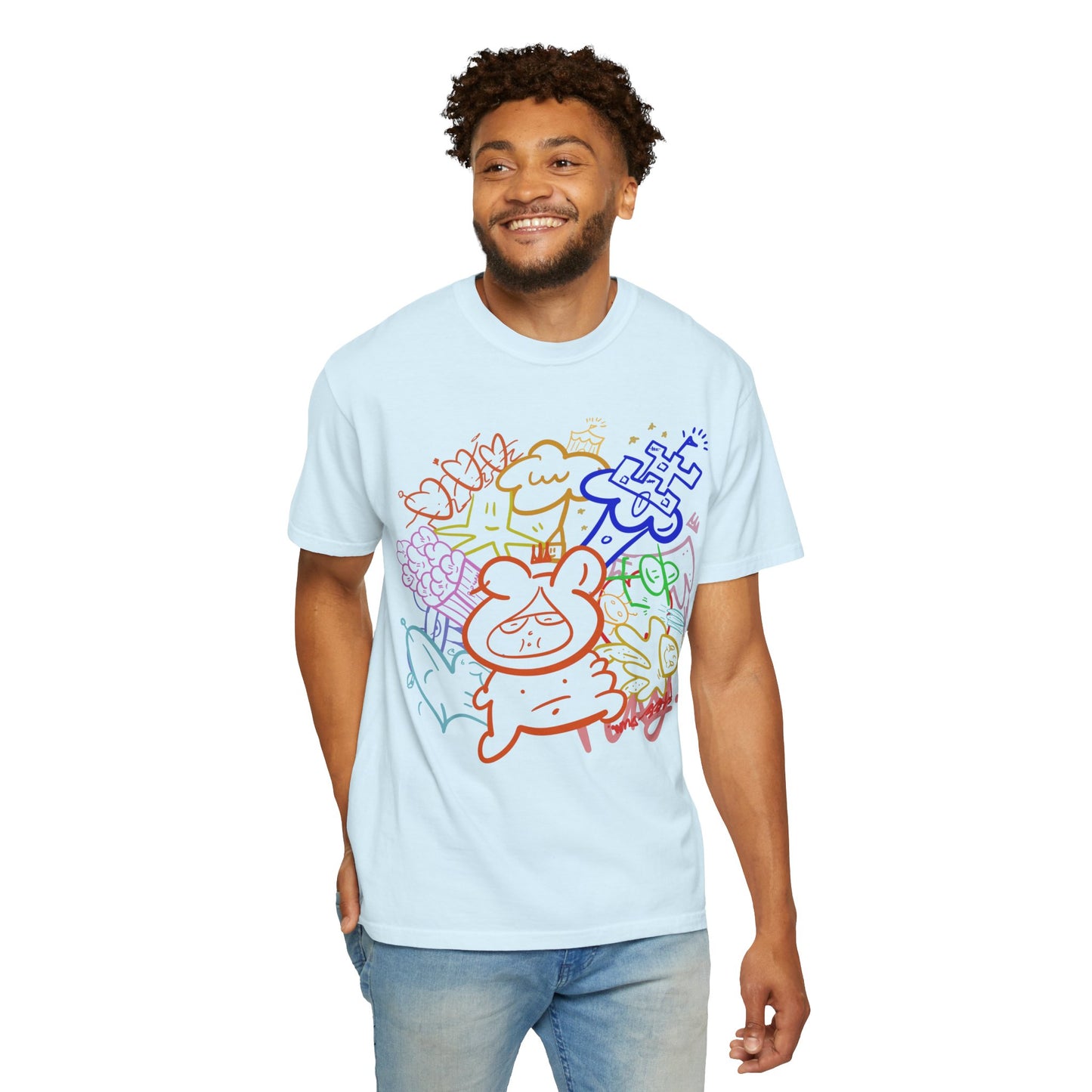 Freinds — Rainbow Sketch Art Tee from OurNaturalState.