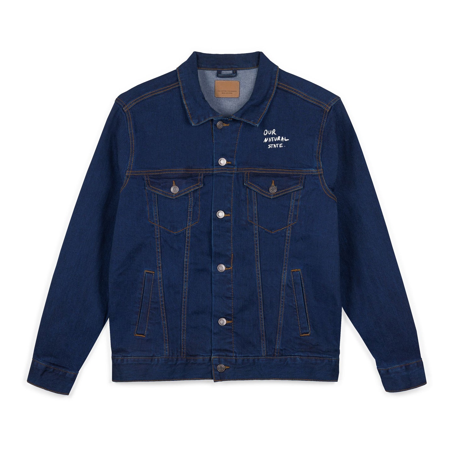 Just play. - Stylish Unisex Embroidered Denim Jacket - Trendy Outerwear, Casual Gift, Fall Fashion, Customizable Style