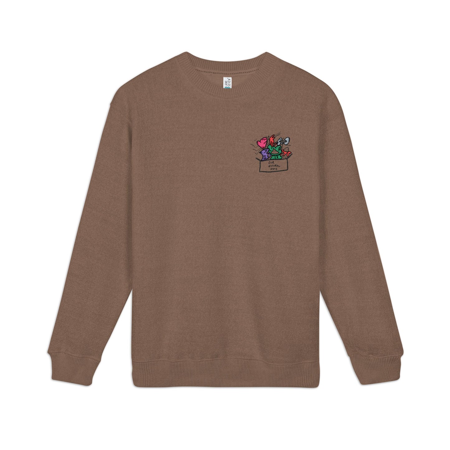 Thankful for a friend. - Cozy Embroidered Nantucket Sweatshirt, Unisex Crewneck from OurNaturalState.