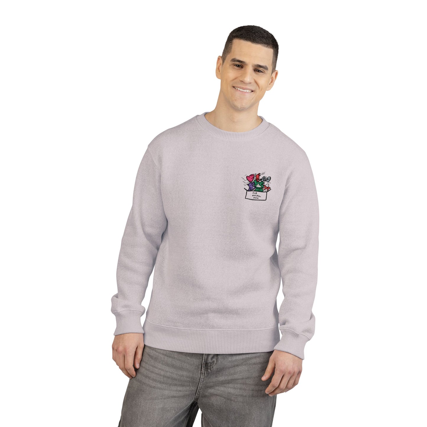 Thankful for a friend. - Cozy Embroidered Nantucket Sweatshirt, Unisex Crewneck from OurNaturalState.