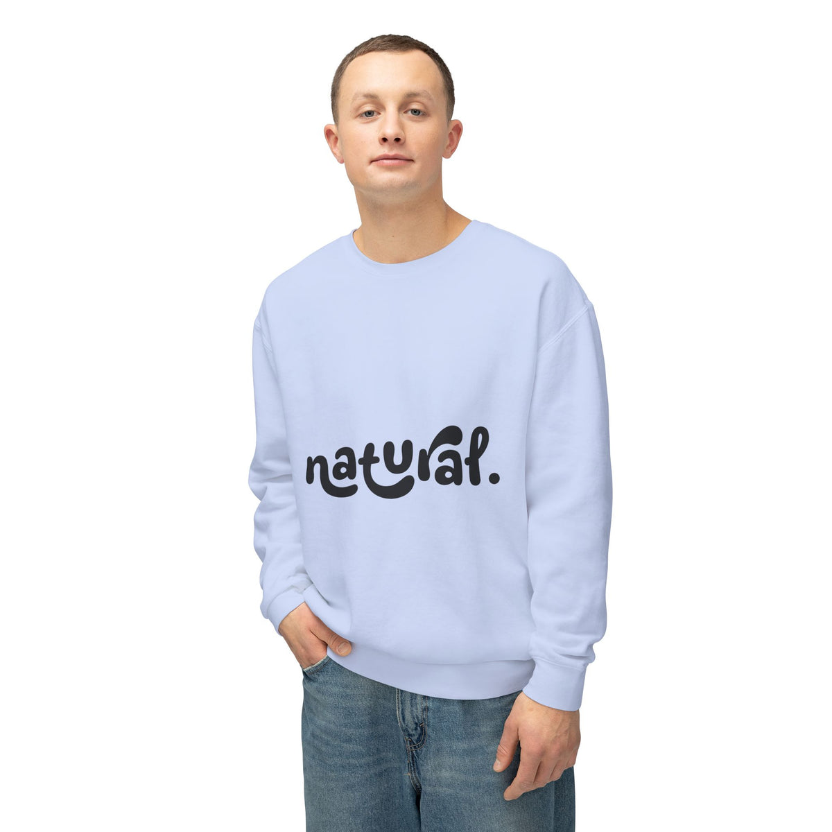 Natural - Hoodie Minimal Script Fleece Pullover from ournaturalstate.