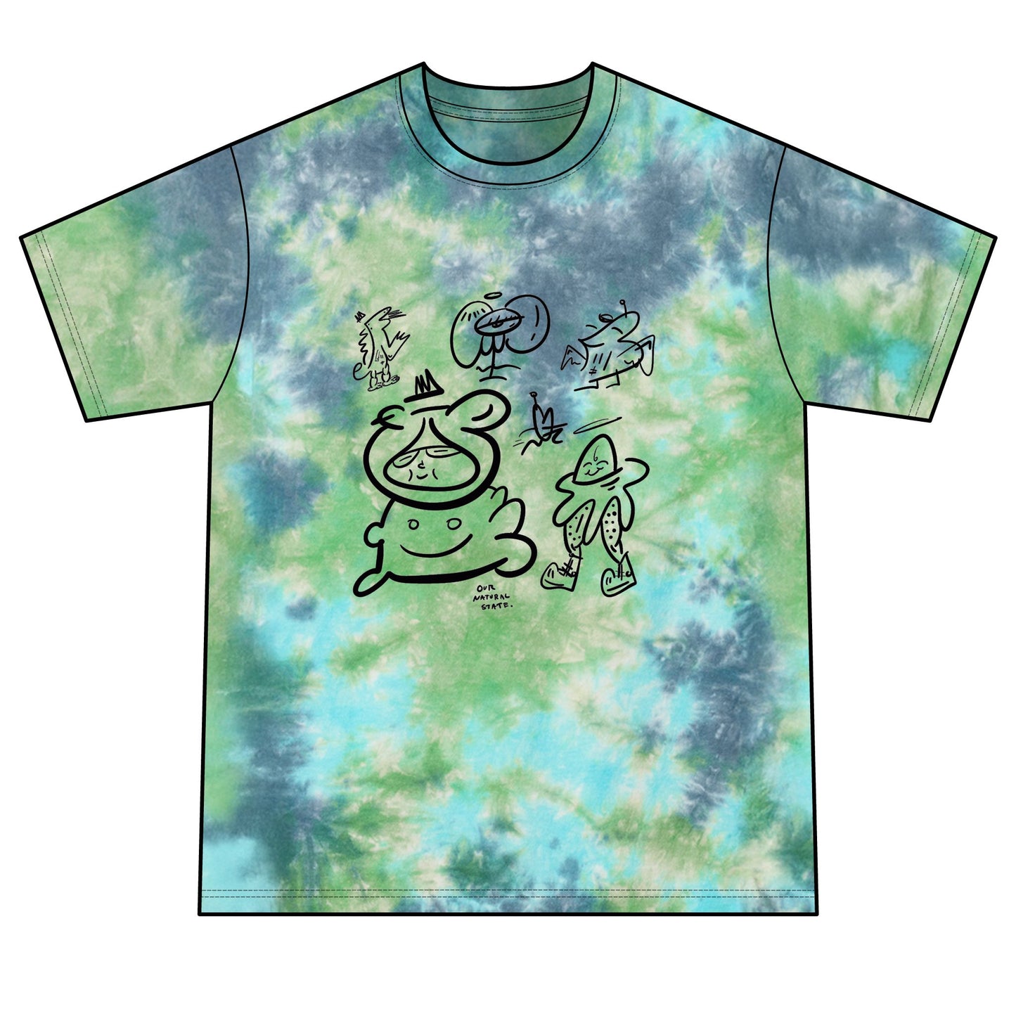 Family. - Spiral Tie Dye Tee, Colorful Casual Wear for Festivals from OurNaturalState.