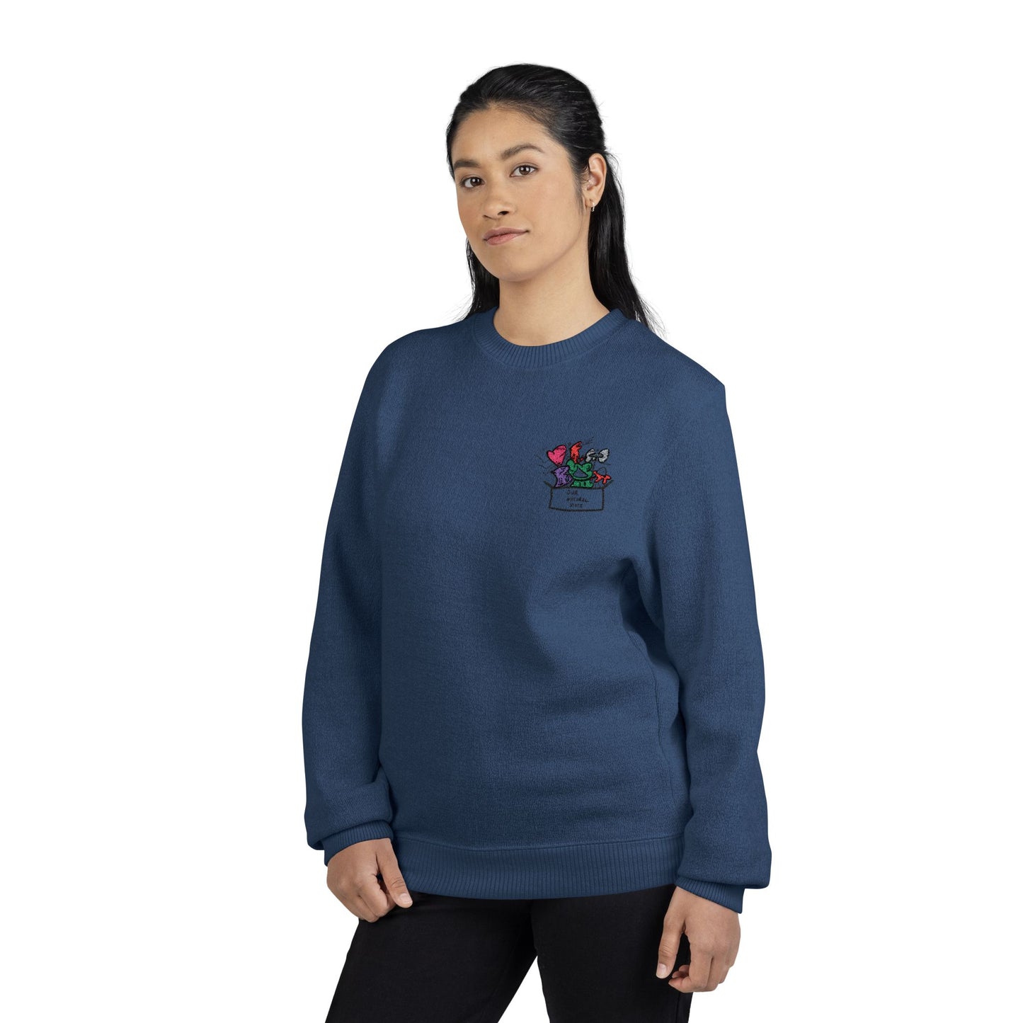 Thankful for a friend. - Cozy Embroidered Nantucket Sweatshirt, Unisex Crewneck from OurNaturalState.