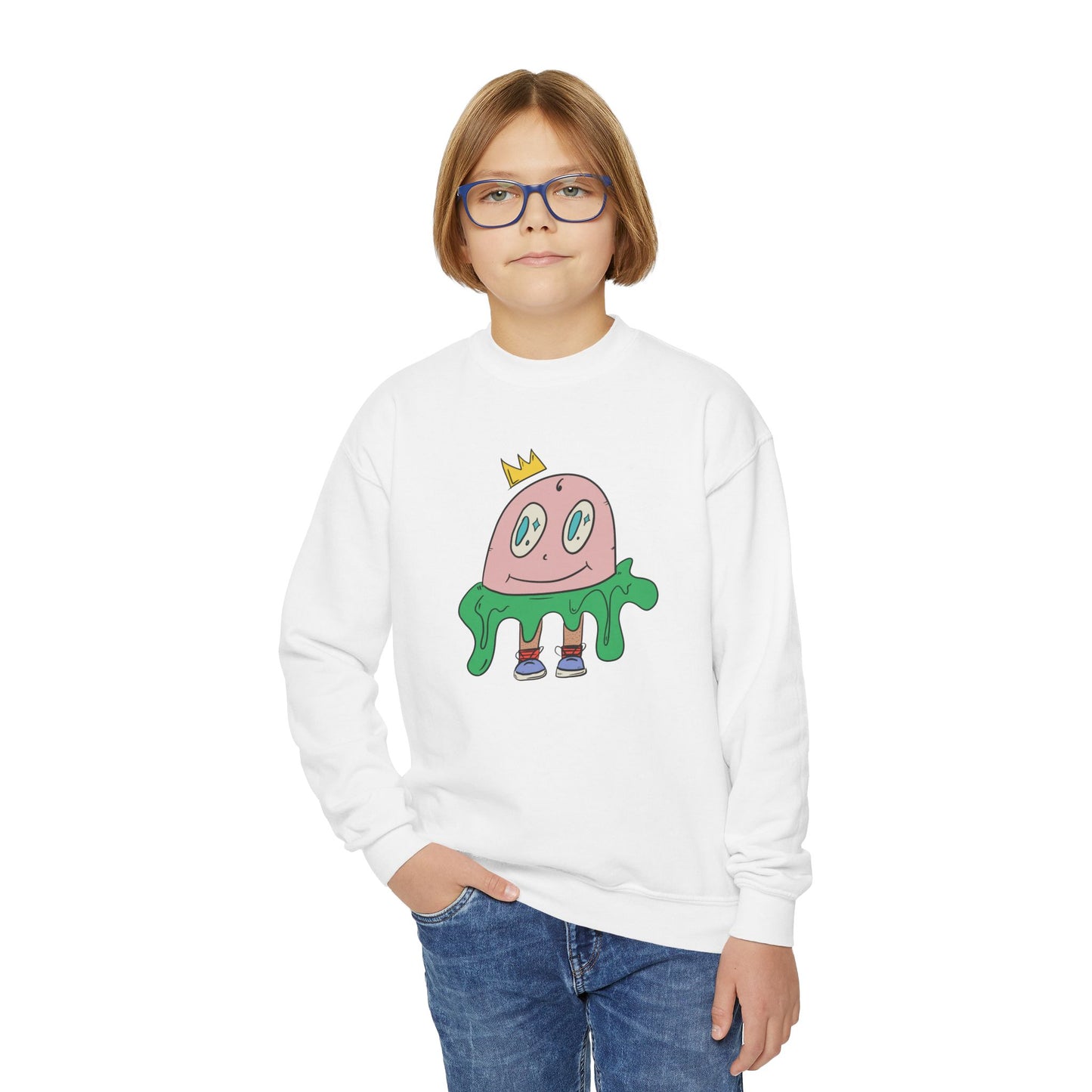 Slimer, Youth Crewneck Sweatshirt from OurNaturalState.