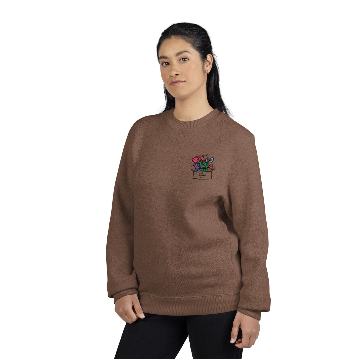 Thankful for a friend. - Cozy Embroidered Nantucket Sweatshirt, Unisex Crewneck from OurNaturalState.