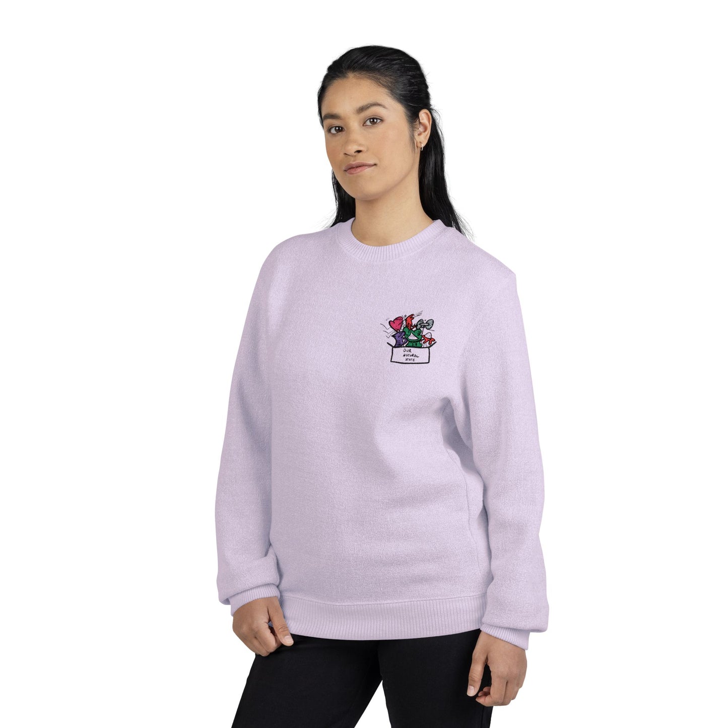 Thankful for a friend. - Cozy Embroidered Nantucket Sweatshirt, Unisex Crewneck from OurNaturalState.