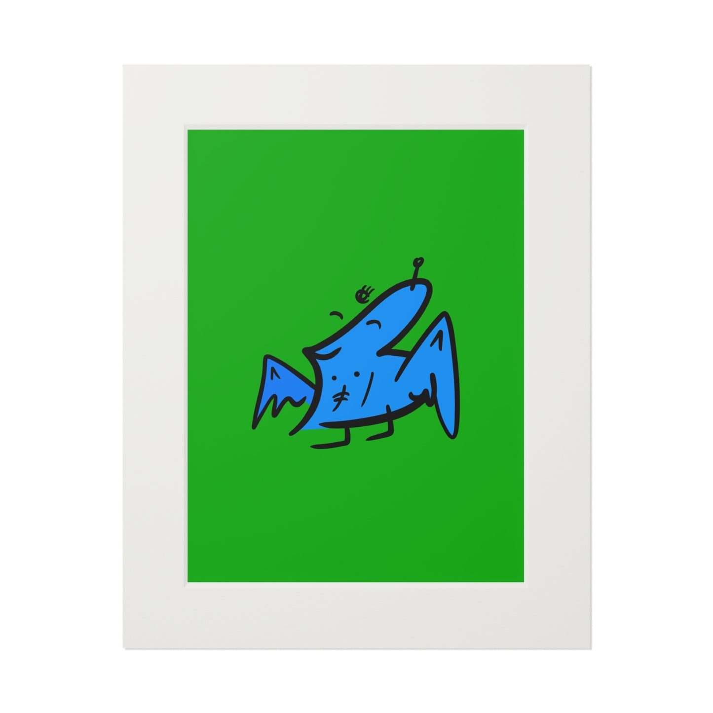 Smooth bird print - digital copy print with frame from OurNaturalState.