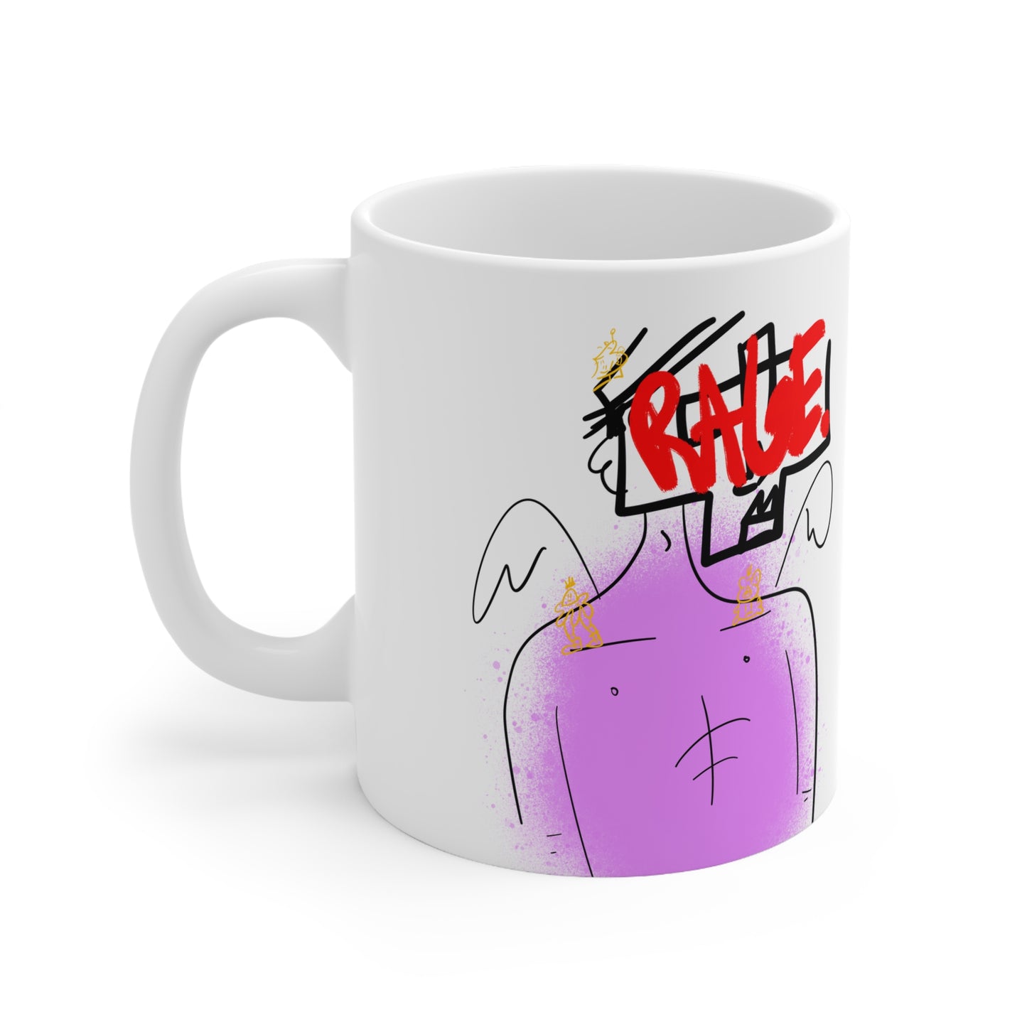 Rage - Coffee mug, Street Art Ceramic Mug (11oz) from OurNaturalState.
