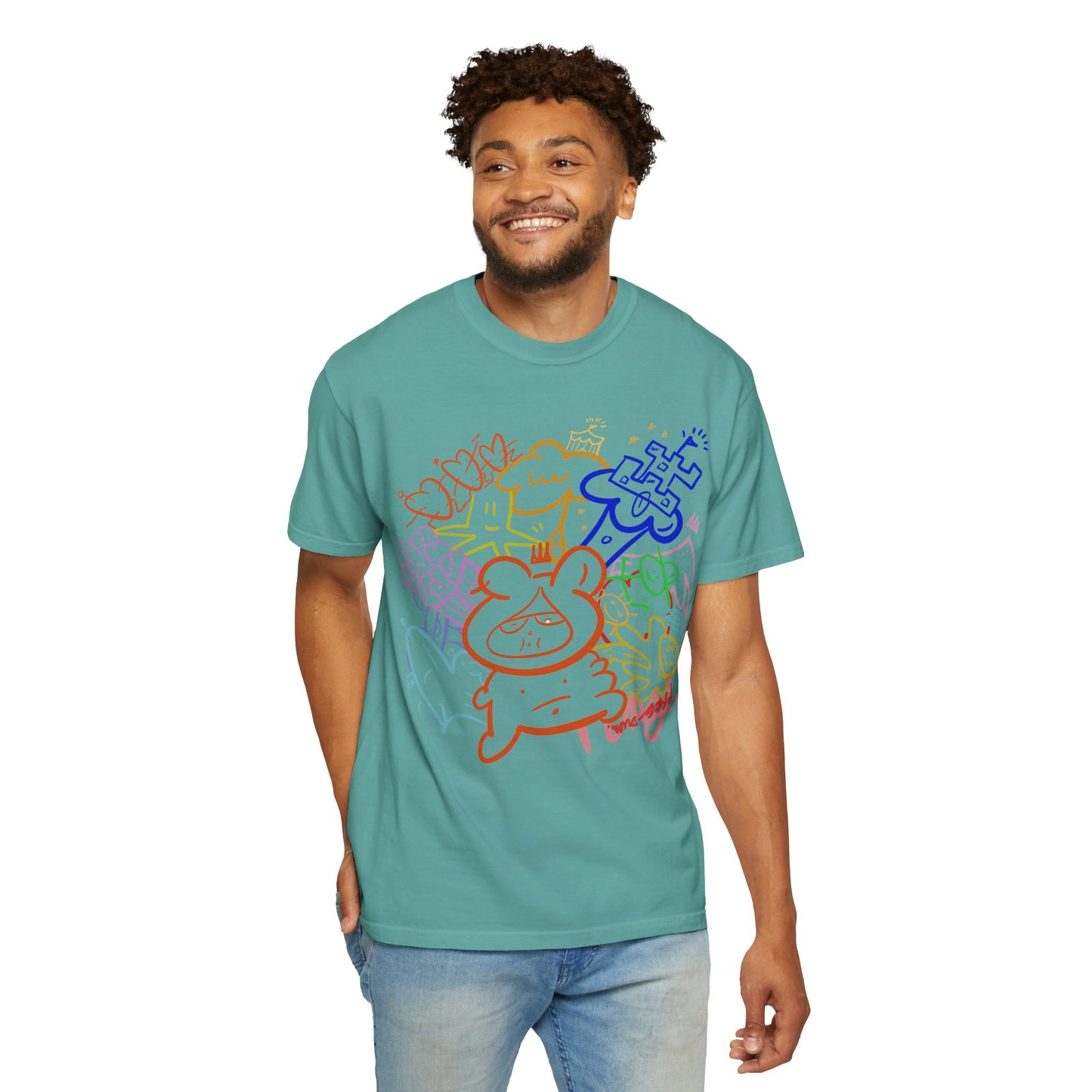 Freinds — Rainbow Sketch Art Tee from OurNaturalState.