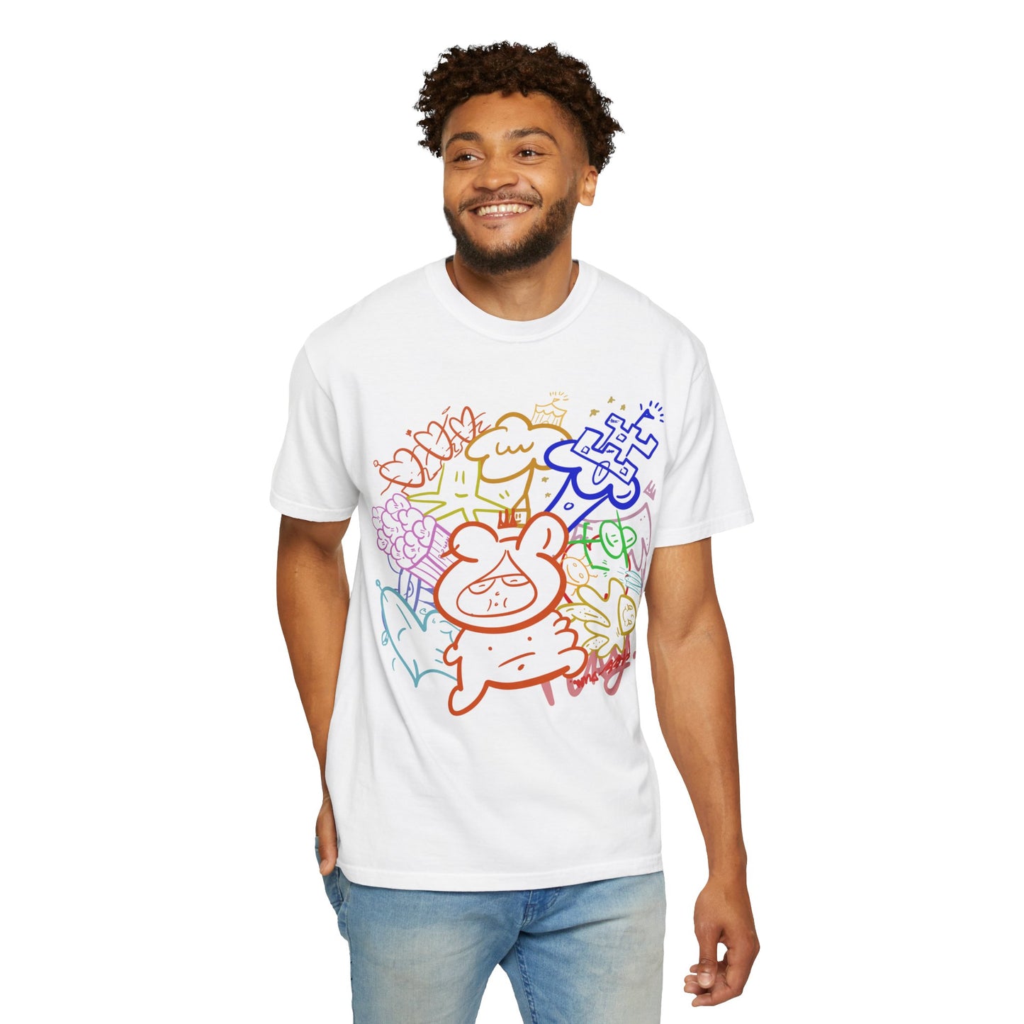 Freinds — Rainbow Sketch Art Tee from OurNaturalState.
