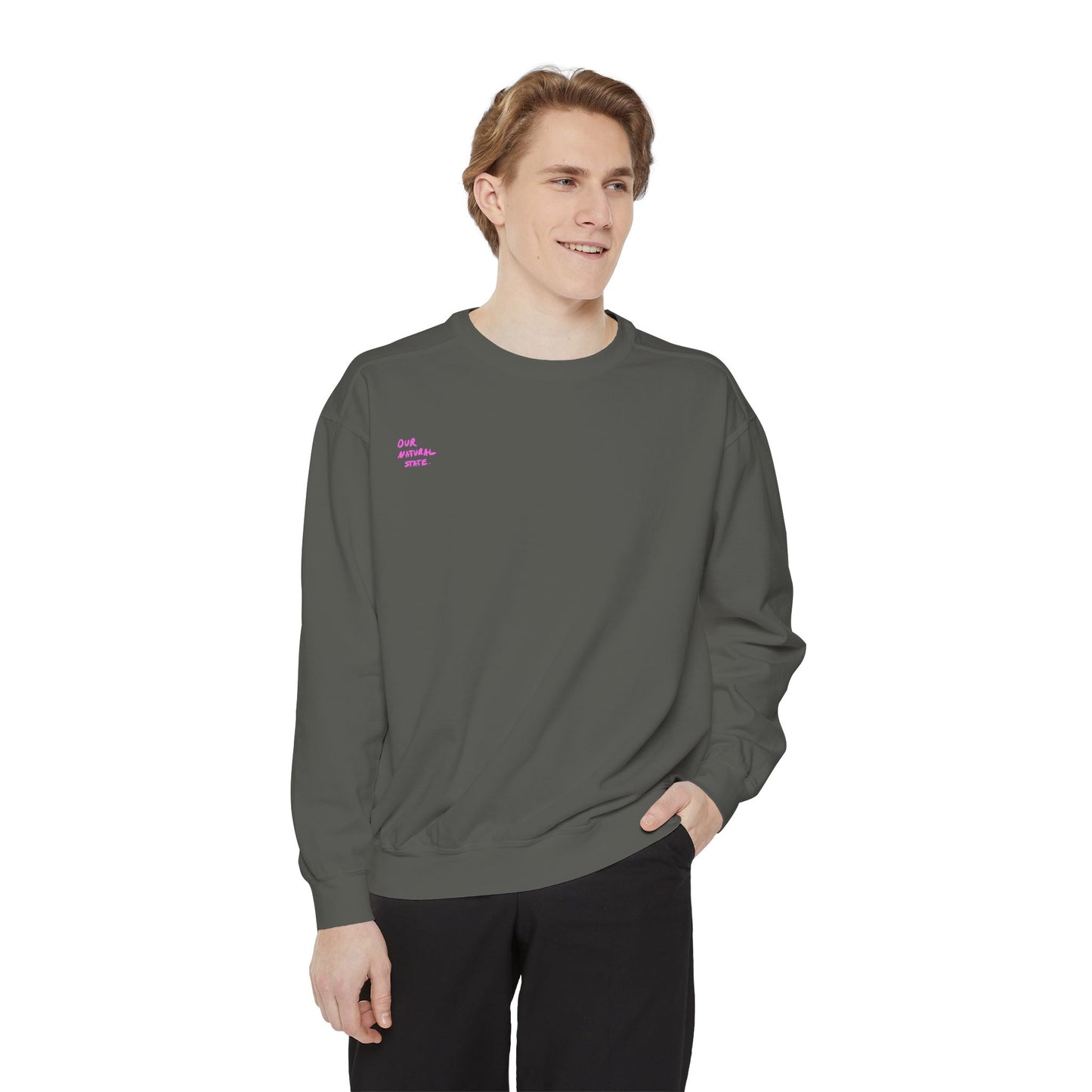 Stop Playing the Same Character All the Time - Neon Script Crewneck sweatshirt from OurNaturalState.