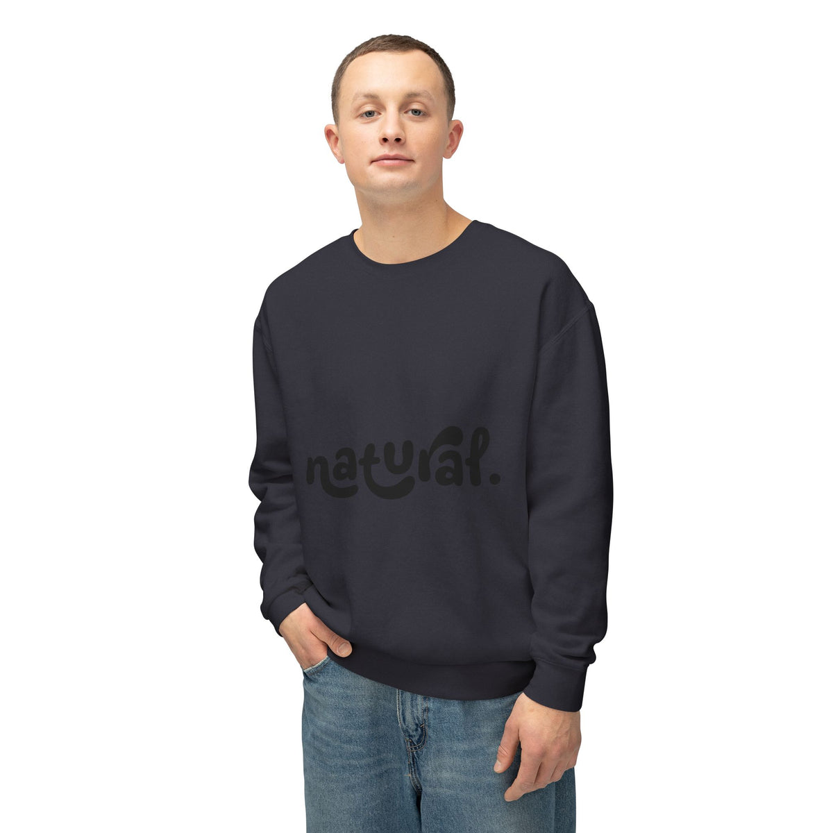 Natural - Hoodie Minimal Script Fleece Pullover from ournaturalstate.