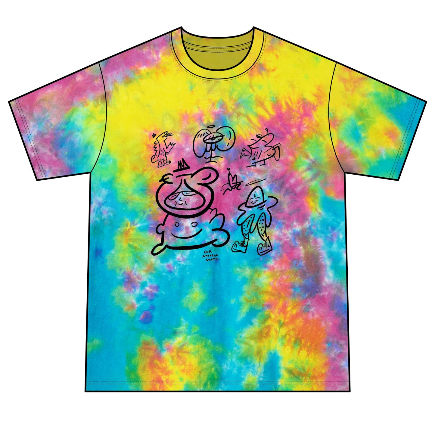 Family. - Spiral Tie Dye Tee, Colorful Casual Wear for Festivals from OurNaturalState.