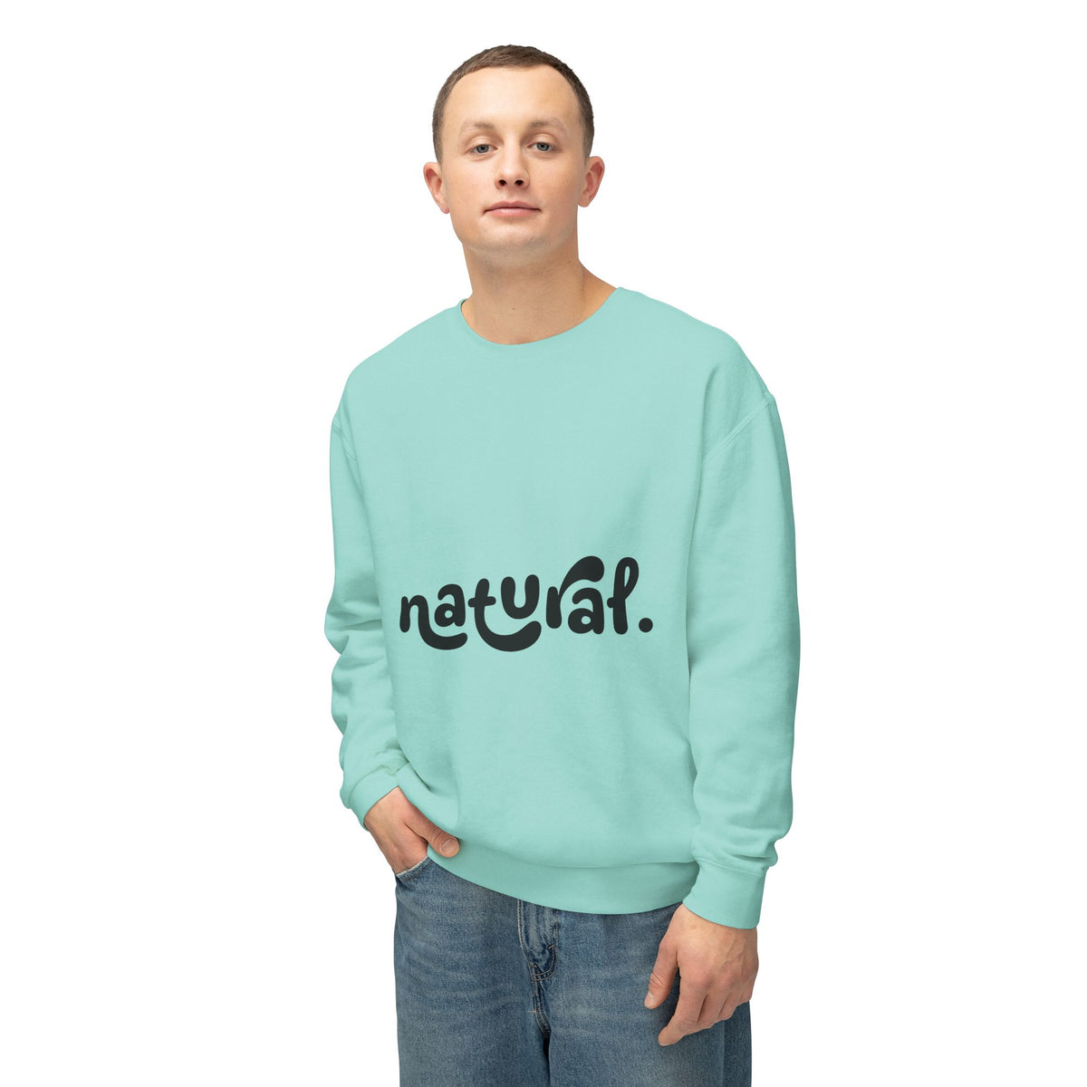 Natural - Hoodie Minimal Script Fleece Pullover from ournaturalstate.