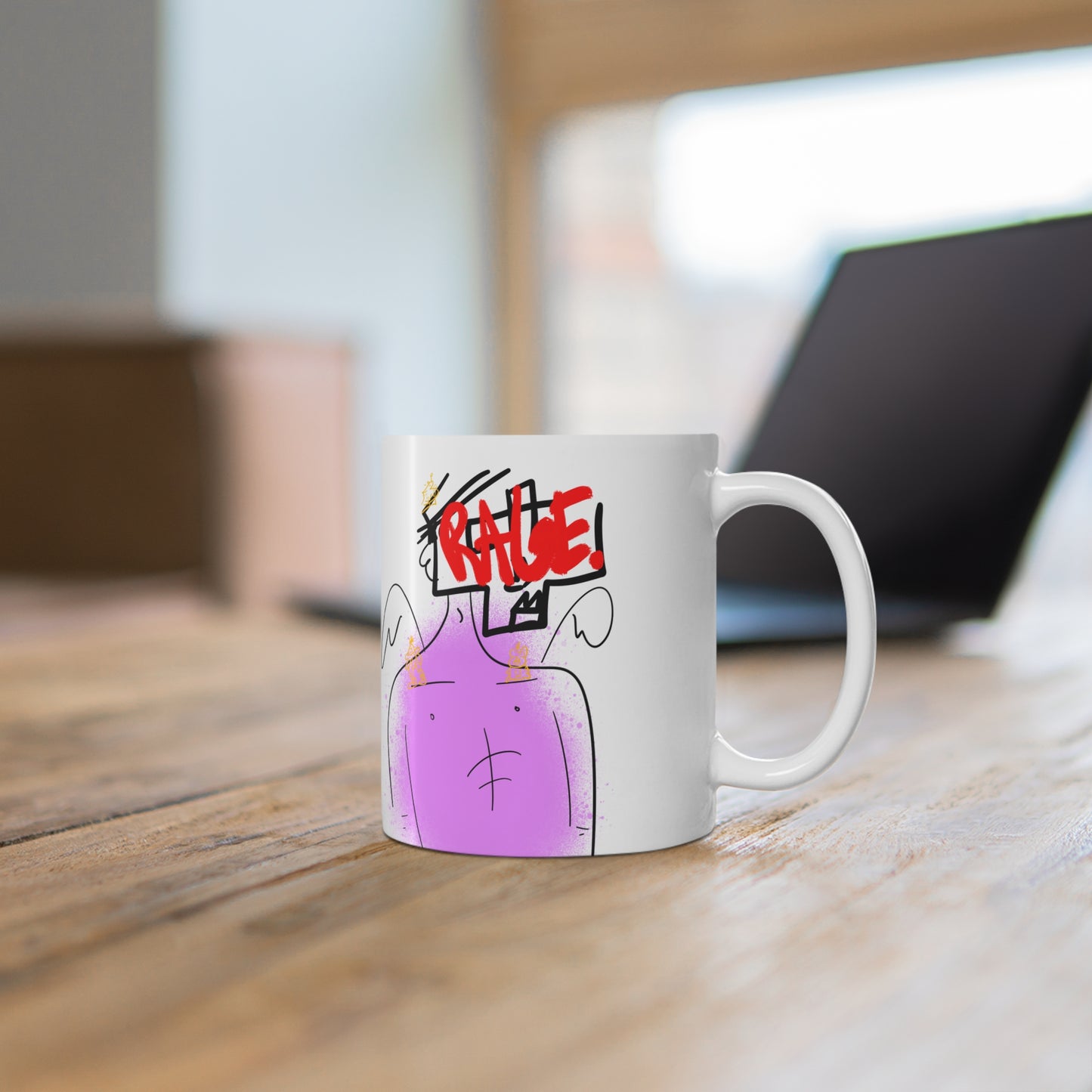 Rage - Coffee mug, Street Art Ceramic Mug (11oz) from OurNaturalState.