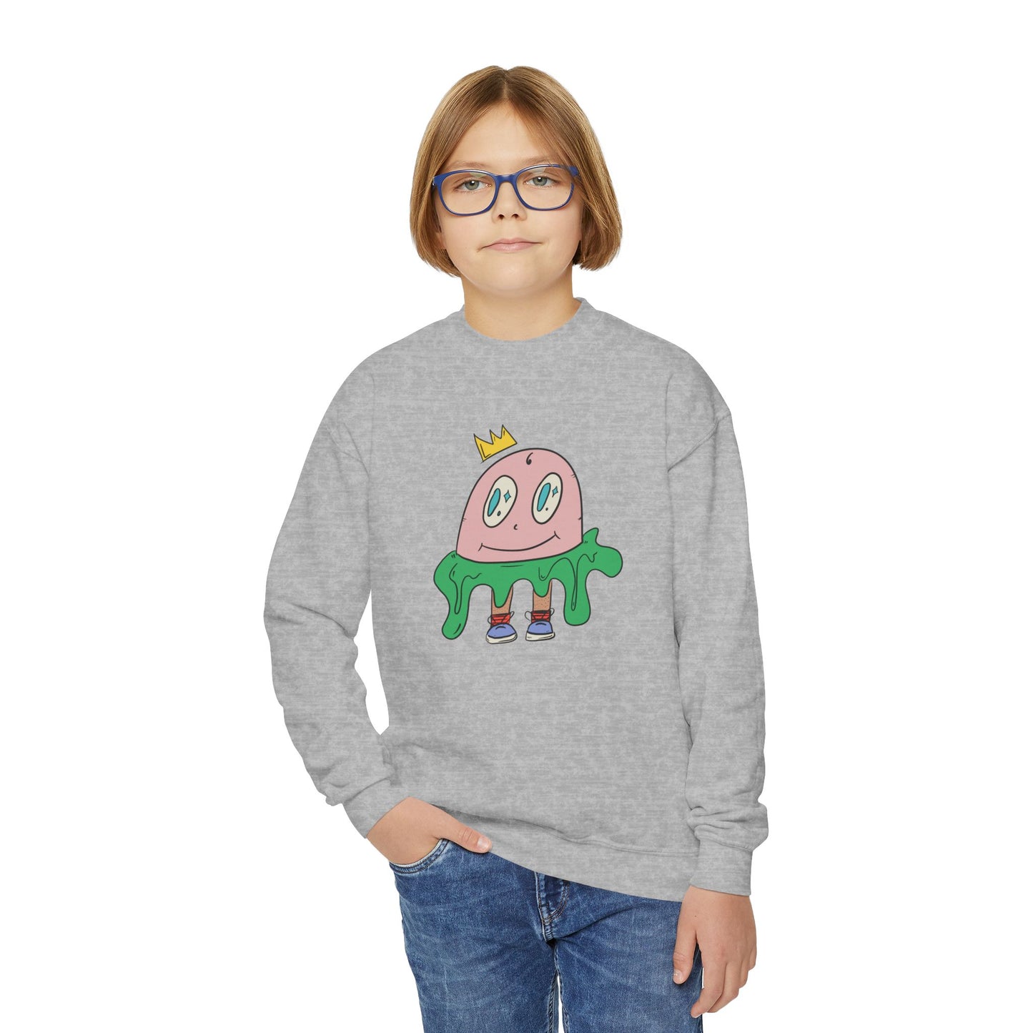 Slimer, Youth Crewneck Sweatshirt from OurNaturalState.