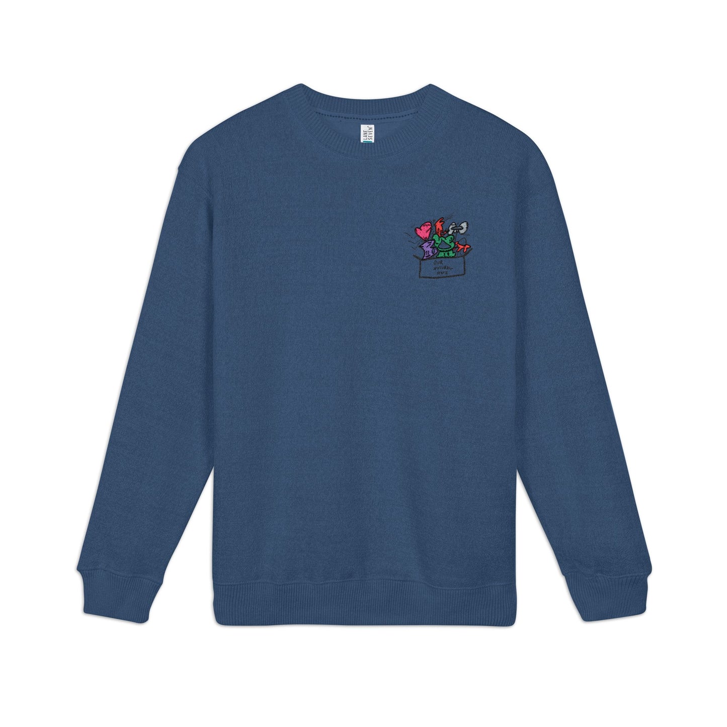 Thankful for a friend. - Cozy Embroidered Nantucket Sweatshirt, Unisex Crewneck from OurNaturalState.