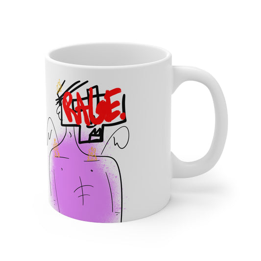 Rage - Coffee mug, Street Art Ceramic Mug (11oz) from OurNaturalState.