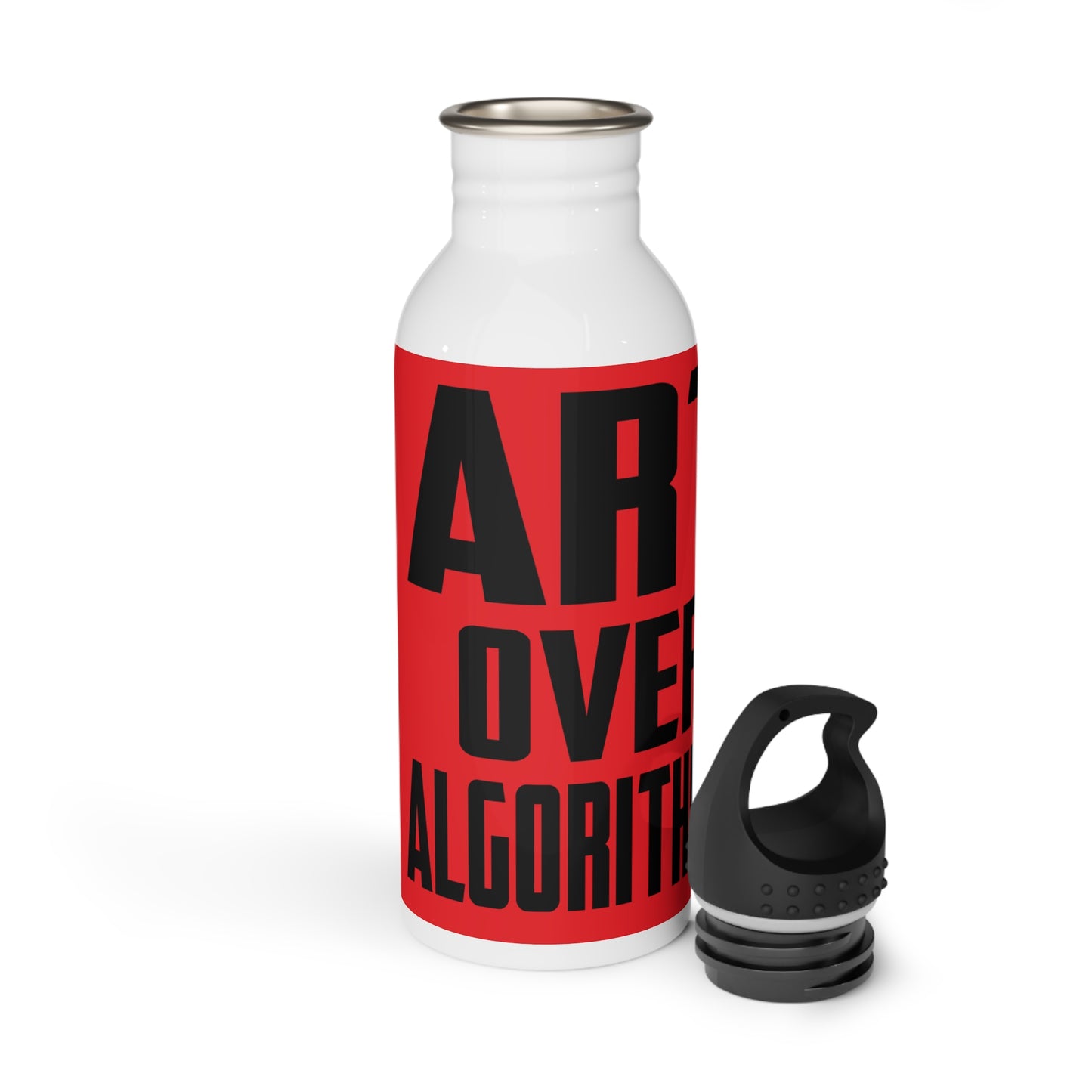 Art over Algorithms, Stainless Steel Water Bottle from OurNaturalState.