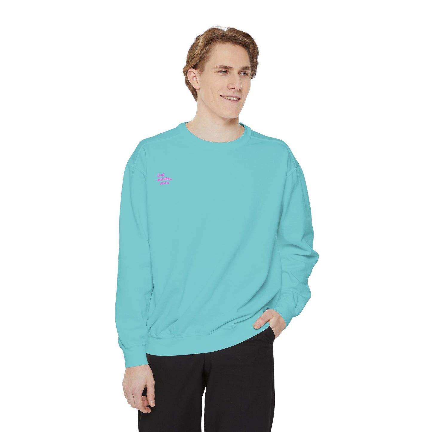 Stop Playing the Same Character All the Time - Neon Script Crewneck sweatshirt from OurNaturalState.