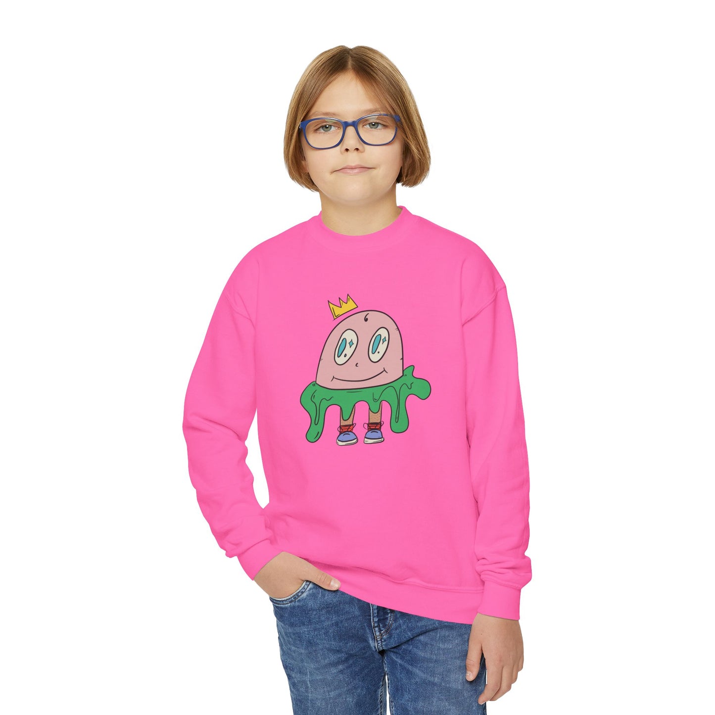 Slimer, Youth Crewneck Sweatshirt from OurNaturalState.