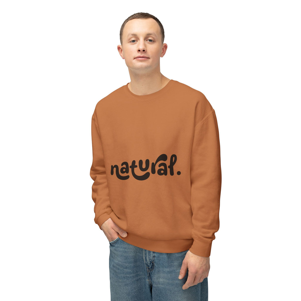 Natural - Hoodie Minimal Script Fleece Pullover from ournaturalstate.