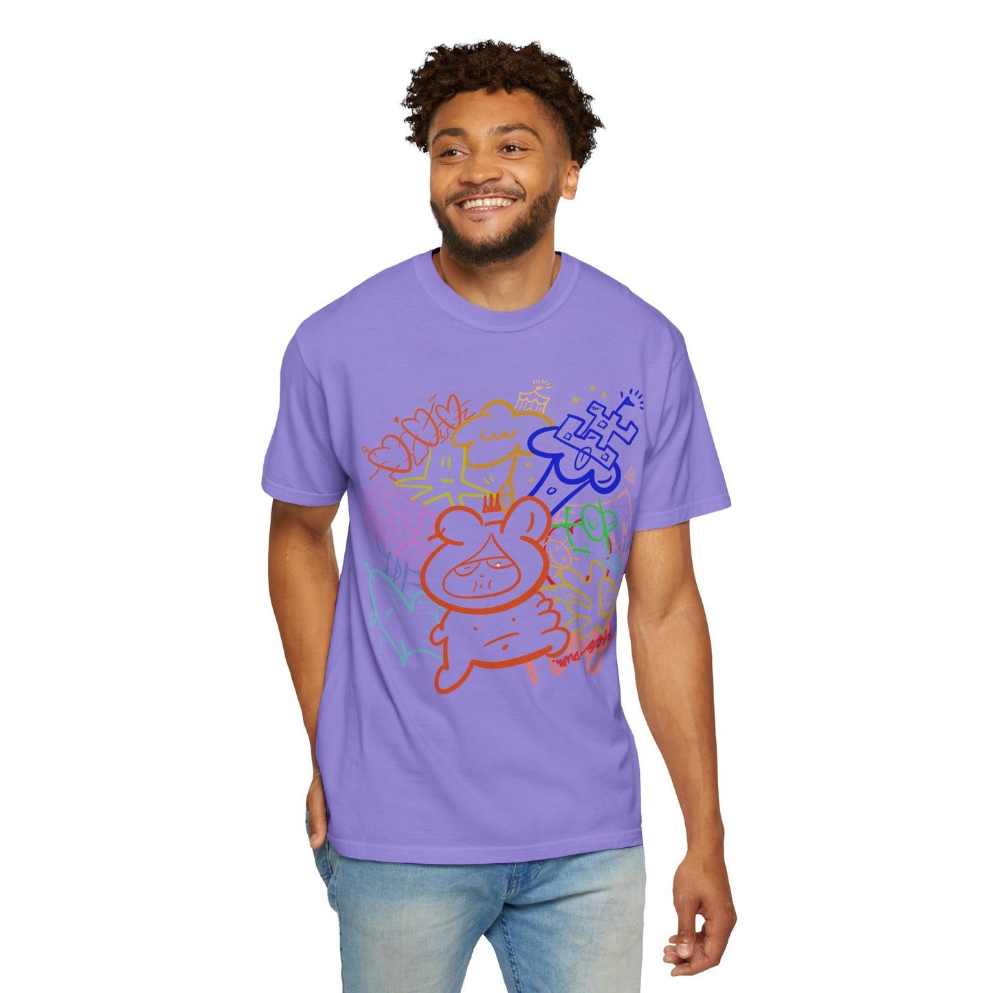 Freinds — Rainbow Sketch Art Tee from OurNaturalState.