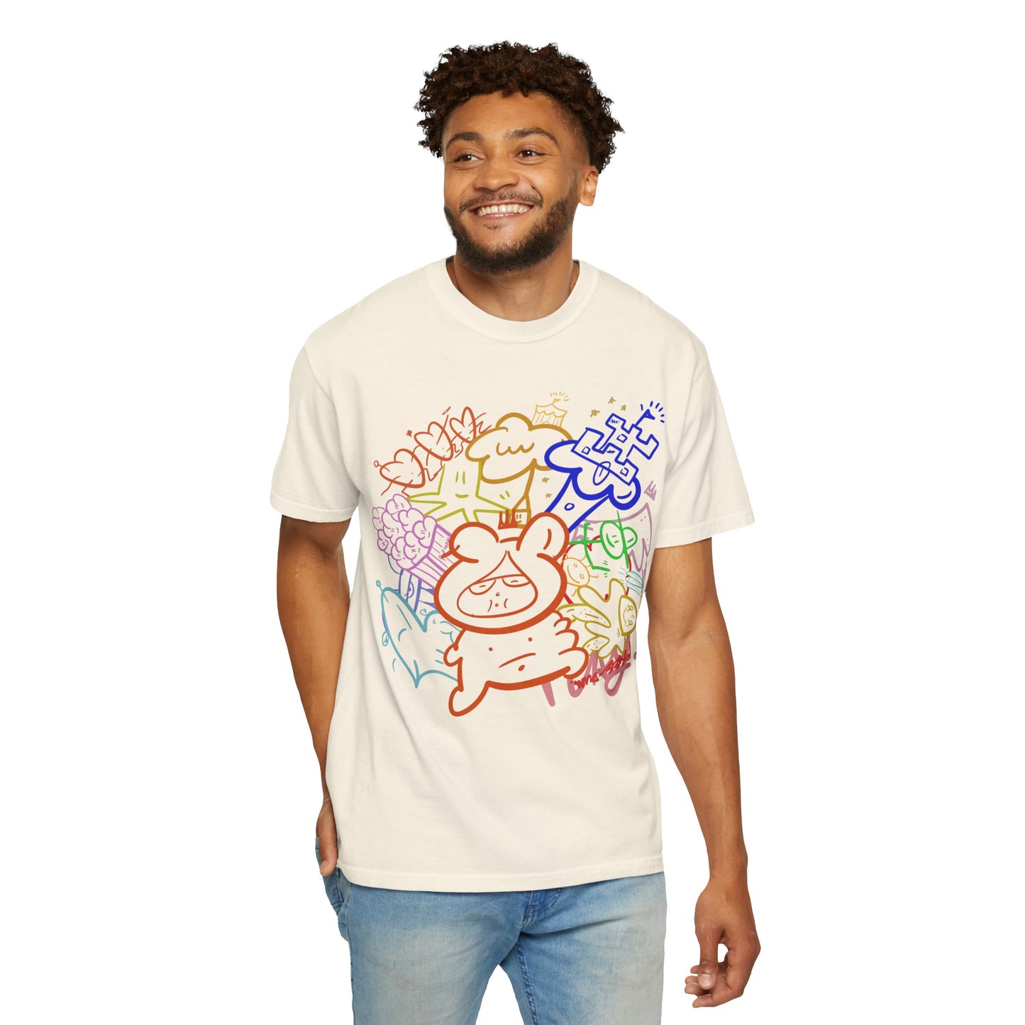 Freinds — Rainbow Sketch Art Tee from OurNaturalState.
